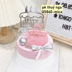 Set 10 mica hình bánh sinh nhật -BẠC.