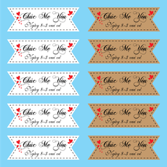 Set 60 thẻ giấy mix 2 màu nâu và trắng- Chúc MẸ YÊU 8-3 vui vẻ .