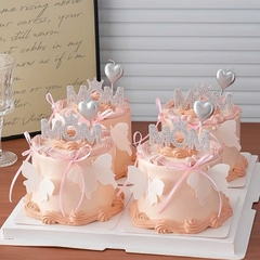 Nến cây hình TIM nhỏ-BẠC.