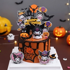 Combo 2 set giấy chủ đề  Halloween - KUROMI bí ngô.