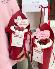 Set 40 bảng giấy Happy teacher's day - hình trái tim nơ mix 2 màu trắng và hồng.