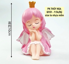 Em bé thiên thần có cánh (ngủ)-HỒNG size TO-NHỰA MỀM.