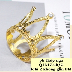 Vương miện mini vàng (không đính hạt đá).