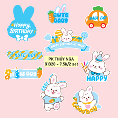 Combo 2 set giấy-THỎ XANH kute boy.