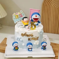 Tượng Nobita nằm và 3 doremon.