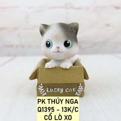 TUONG-Mèo ngồi giỏ (mở mắt) (loại 1 cổ lò xo).