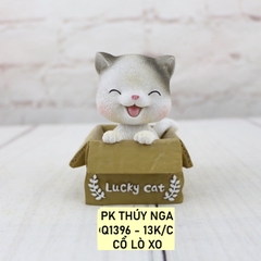 TUONG-Mèo ngồi giỏ (nhắm mắt) (loại 1 cổ lò xo).