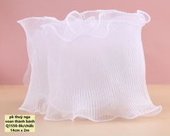 RUYBANG-Cuộn nơ voan quấn thành bánh (12cmx1.8m)-TRẮNG.