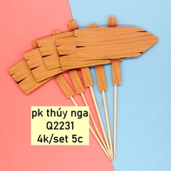 CAM-Set 5 bảng giấy màu gỗ (nhọn)-không có chữ HPBD.F073