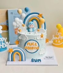 Tượng bé RẮN nhựa-XANH DƯƠNG.