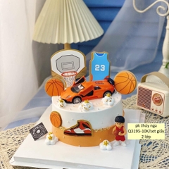 Combo 2 set giấy- cầu thủ bóng rổ xanh đậm.