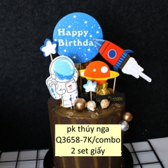 CAM-Combo 2 set giấy phi hành gia xanh  Z57