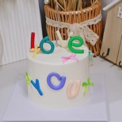 Chữ silicon - love you sắc màu cao 3.8cm.