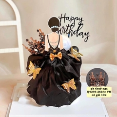 Vương miện tròn đen - nhỏ (kim loại).