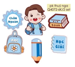 Combo 2 set giấy - Bé TRAI đến trường (màu xanh) (20-11).