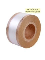 Mica thành bánh viền trắng nâu có chữ (8cm) SALE.