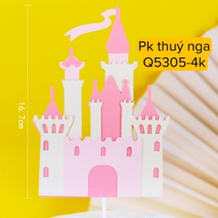 Lâu đài giấy trắng hồng (mới).