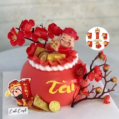 Combo 2 set giấy TẾT-  5 thần tài và bảng chữ.