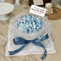 Set 60 thẻ giấy  trắng Chúc mừng ngày Quốc tết phụ nữ 8-3 - phụ nữ là để yêu thương (HÌNH CHỮ NHẬT).