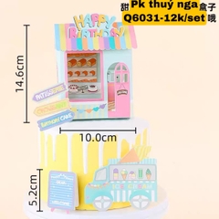 Set giấy hộp nhà và phụ kiện XANH.