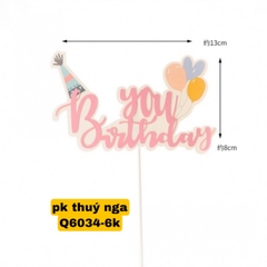 Que cắm HPBD - Mũ bóng HỒNG.