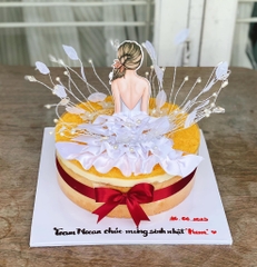 Vương miện tròn lá trắng.