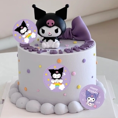 Combo 12 thẻ giấy tròn Mèo Kuromi.