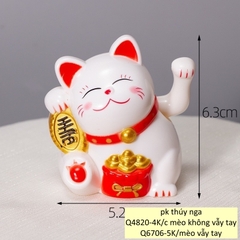 Mèo may mắn (NHỰA CỨNG-VẪY TAY).
