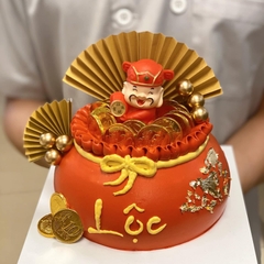 Bộ 2 quạt giấy màu vàng.