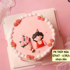 Tượng nhựa dẻo - mẹ áo đỏ.
