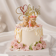 Set 10 mica LOVE YOU MORE (mẫu mới)-VÀNG.