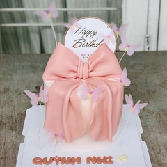 Set 5 bướm vải tuyn 2 lớp-HỒNG.