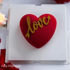 Set 10 mica chữ LOVE mũi tên-VÀNG.
