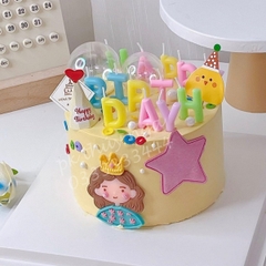 Set 5 tượng nhựa dẻo - mẹ mũ vàng áo XANH LÁ.