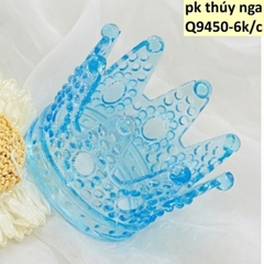 Vương miện trong suốt size nhỏ (5.8x5.5x7.5cm)-XANH.