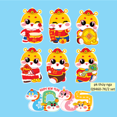 Combo 2 set giấy TẾT - bé rắn và số 2025.