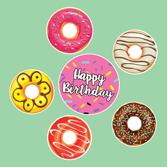 Combo 2 set giấy - Bánh vòng Donut