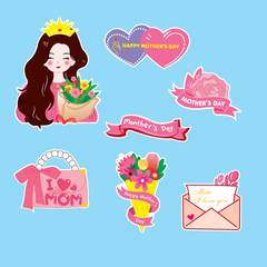 Combo 2 set giấy - mẹ ôm hoa.