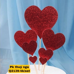 CAM-Tim 7 món màu đỏ đô (cây gỗ).Q43