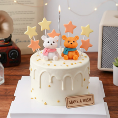 Set 8 gấu quàng khăn mix màu (nhựa đẹp kt 3.5cmx 5cm).