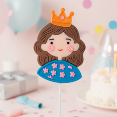 Set 5 tượng nhựa dẻo - mẹ mũ vàng áo XANH DƯƠNG ĐẬM.