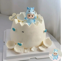 Tượng sứ -bé Ngựa XANH (giơ 2 tay).