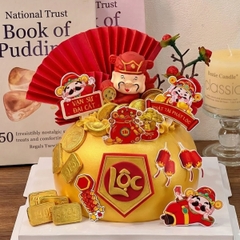 Combo 2 set giấy tết - THẦN TÀI, cây tiền, tràng pháo.