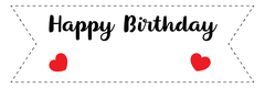 Set 60 bảng giấy-chữ tiếng anh Happy birthday (bao gồm que cắm).