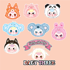 Combo 2 set giấy -BABY THREE (mẫu 3-mặt nhân vật và chữ HPDB cong)9465.