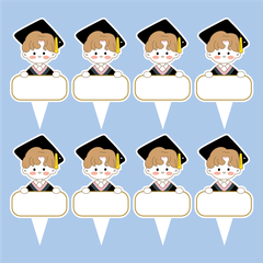Set 40 thẻ giấy có chân cắm-bé TRAI CỬ NHÂN (MẪU 3).