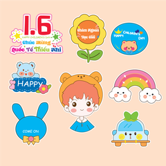 Combo 2 set giấy - Bé TRAI đội mũ tai gấu.