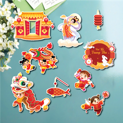 Combo 2 set giấy trung thu - múa lân và hằng nga MẪU 10.