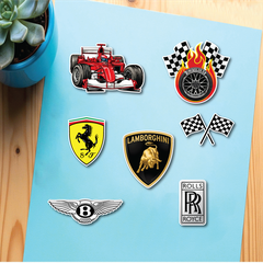 10 set giấy - Xe đua ferrari màu đỏ.