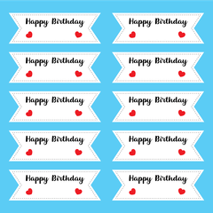 Set 60 bảng giấy-chữ tiếng anh Happy birthday (bao gồm que cắm).
